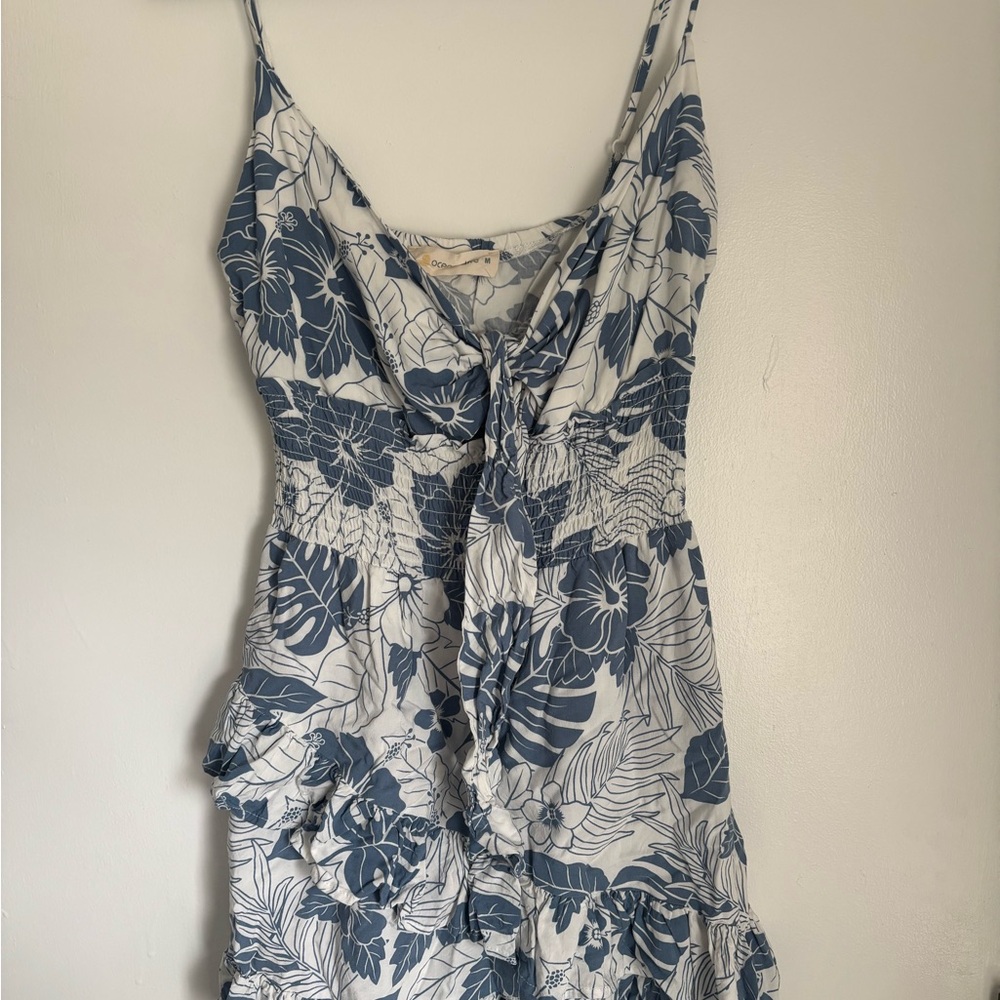 Ocean Drive Blue and White Floral Mini Dress